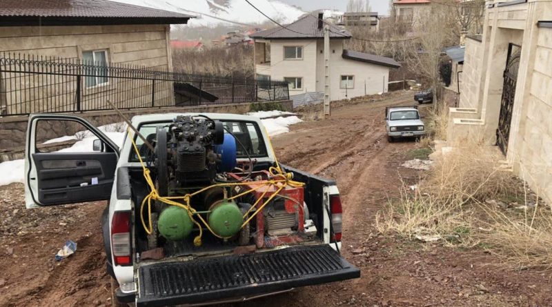 توقیف ادوات حفاری یک حلقه چاه غیرمجاز در منطقه مشاء دماوند