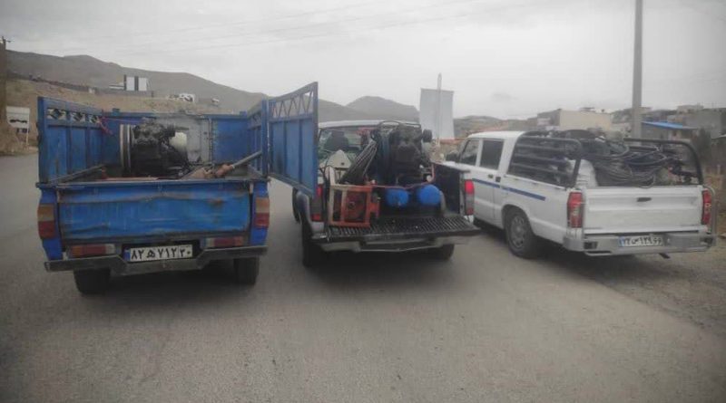 توقیف 12 دستگاه حفاری غیر مجاز در ایام تعطیلات نوروزی