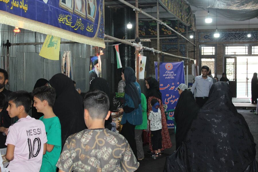 شهرری |سخنرانی قبل از خطبه  نماز جمعه و برپایی نمایشگاه در بخش کهریزک